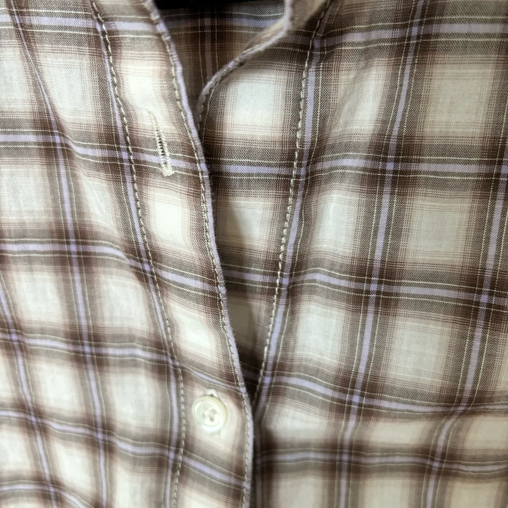James Perse Tomboy Plaid Button Down Shirt - Size 3 - Picture 8 of 8
